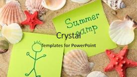  Presentation with summer camp - Amazing PPT theme having summer camp concept backdrop and a yellow colored foreground