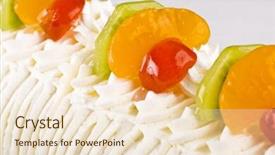  Presentation with citrus - Presentation theme enhanced with summer citrus sponge cake background and a lemonade colored foreground