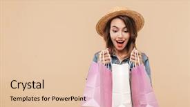  Presentation with girl scouts explorer summer - Slide deck with summer clothes looking inside background and a lemonade colored foreground