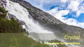  Presentation with rainy day - Presentation theme with summer-cold-and-rainy-day background and a tawny brown colored foreground