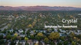  Presentation with rocky mountains - Presentation theme having summer-dawn-with-a-full background and a dark gray colored foreground