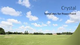  Presentation with football blue - Presentation theme having summer-day-and-an-empty background and a light blue colored foreground