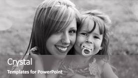  Presentation with mother child - Theme featuring portrait of a young school boy wrighting or drawing something background and a cream colored foreground