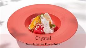  Presentation with frozen fruit - Presentation theme consisting of summer-dessert-berry-sorbet background and a  colored foreground