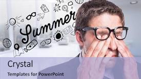  Presentation with doodle - PPT layouts having summer doodle and blurry background and a light blue colored foreground