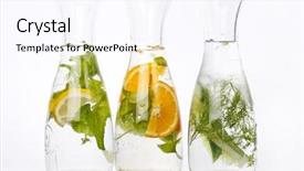  Presentation with summer drinking water - Colorful slides enhanced with summer drink backdrop and a sky blue colored foreground