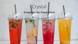  Presentation with plastic - Slides enhanced with summer-drinks-in-the-plastic background and a light gray colored foreground