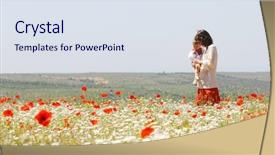  Presentation with indian mother son - Presentation having summer ethnic - mother and son in traditional background and a sky blue colored foreground