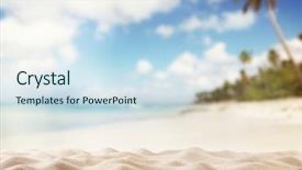  Presentation with blur - Amazing presentation having summer exotic sandy beach backdrop and a sky blue colored foreground