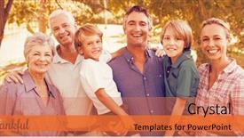  Presentation with happy thanksgiving - Presentation enhanced with summer fair - thanksgiving greeting text against happy background and a coral colored foreground