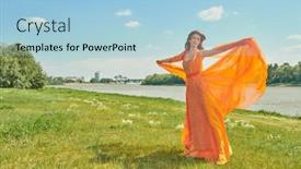  Presentation with beauty and fashion - Slides featuring summer-fashion-for-women-female background and a light blue colored foreground