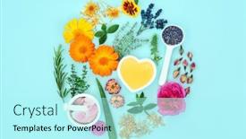  Presentation with summer flowers - Slide deck with summer-flowers-and-herbs background and a arctic colored foreground