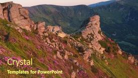  Presentation with ukraine - Amazing presentation theme having summer-flowers-in-the-mountains backdrop and a tawny brown colored foreground