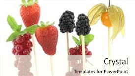  Presentation with fruits - Audience pleasing presentation consisting of summer fruits backdrop and a cream colored foreground