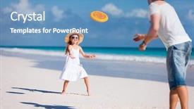  Presentation with daughter - PPT layouts having father and daughter playing background and a teal colored foreground