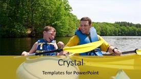  Presentation with kayaking - Audience pleasing slide set consisting of blood on against red backdrop and a red colored foreground