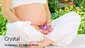  Presentation with clematis - Cool new PPT theme with summer garden holding clematis backdrop and a lemonade colored foreground