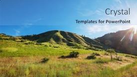  Presentation with green hills - Slides having summer-green-hills-in-mountains background and a light blue colored foreground