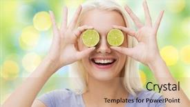  Presentation with healthy diet organic food - Audience pleasing presentation consisting of  backdrop and a  colored foreground