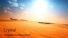 Presentation with desert - Colorful theme enhanced with summer heat - desert sand backdrop and a gold colored foreground