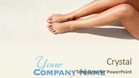  Presentation with heat - Audience pleasing slide deck consisting of summer heat - female legs by the swimming backdrop and a  colored foreground