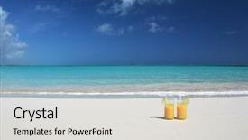  Presentation with heat - Beautiful PPT layouts featuring summer heat - two glasses of orange juice backdrop and a light gray colored foreground