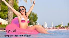  Presentation with swimming pool - Colorful PPT theme enhanced with duquesne bridge with the penn backdrop and a dark gray colored foreground.