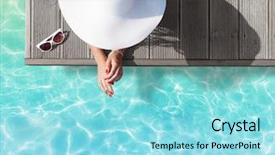  Presentation with summer holiday - Slides enhanced with summer holiday fashion concept - tanning background and a arctic colored foreground