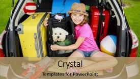  Presentation with summer holiday - Slides enhanced with summer holiday travel - family ready background and a coral colored foreground