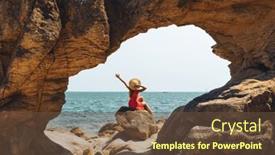  Presentation with holiday destination - PPT theme consisting of summer-holiday-travel-destination-harmony background and a  colored foreground