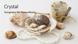  Presentation with summer holiday - Cool new PPT theme with collage still life - summer holiday backdrop and a white colored foreground