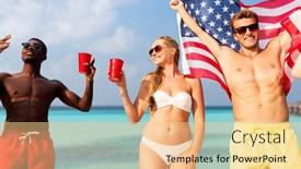  Presentation with polynesia - Cool new presentation design with summer-holidays-and-people-concept backdrop and a lemonade colored foreground