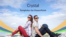  Presentation with holidays - Beautiful PPT theme featuring summer-holidays-and-teenage-concept backdrop and a light blue colored foreground