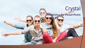  Presentation with holidays - Presentation theme enhanced with summer-holidays-and-teenage-concept background and a  colored foreground