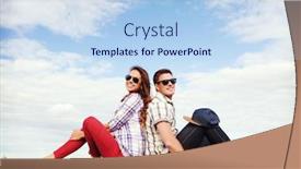  Presentation with teenage - Beautiful slide deck featuring summer-holidays-and-teenage-concept backdrop and a light blue colored foreground