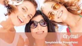  Presentation with vacation - Audience pleasing slide set consisting of summer holidays and vacation - girls backdrop and a  colored foreground