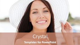  Presentation with shells beach summer holiday - Audience pleasing theme consisting of summer-holidays-and-vacation-concept backdrop and a coral colored foreground