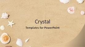  Presentation with seashell - Presentation theme enhanced with summer holidays concept - seashell background and a lemonade colored foreground