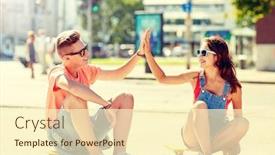  Presentation with modern medicine cardiology concept mixed - Colorful PPT theme enhanced with summer-holidays-extreme-sport-gesture backdrop and a cream colored foreground