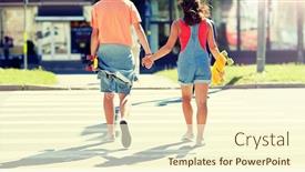  Presentation with happy holidays - Audience pleasing presentation consisting of summer-holidays-extreme-sport-relations backdrop and a cream colored foreground