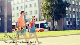  Presentation with summer holiday move - Audience pleasing theme consisting of summer-holidays-extreme-sport backdrop and a blonde colored foreground