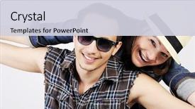  Presentation with holidays - Cool new slides with summer holidays and love concept backdrop and a lemonade colored foreground