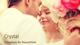  Presentation with dating - Presentation design consisting of summer holidays love relationship background and a cream colored foreground