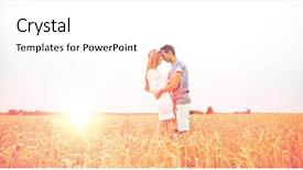  Presentation with love romance - Theme enhanced with summer holidays love romance background and a white colored foreground