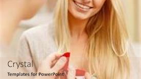  Presentation with dating - Audience pleasing slide set consisting of summer holidays love travel tourism relationship and dating concept - romantic man proposing to beautiful woman backdrop and a coral colored foreground