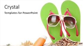  Presentation with memories - Theme with summer holidays memories from beach background and a white colored foreground