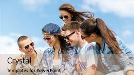  Presentation with holidays - PPT layouts having summer holidays teenage and technology background and a  colored foreground