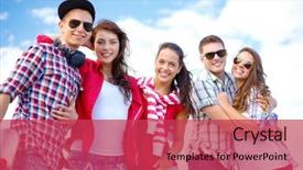  Presentation with teens summer camp - Audience pleasing PPT layouts consisting of summer holidays and teenage concept backdrop and a  colored foreground