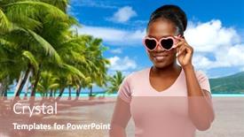  Presentation with polynesia - Amazing presentation having summer-holidays-travel-and-valentine backdrop and a coral colored foreground