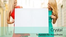  Presentation with happy holidays - Presentation enhanced with summer holidays travel tourism background and a cyan colored foreground